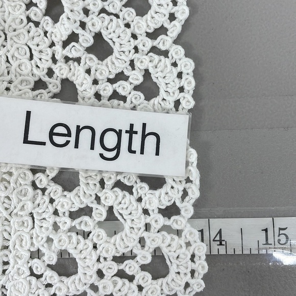 Du Jour Crop Top Boho Crochet Wrap Halter Lace Cream Size One Size - Picture 16 of 17